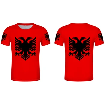 Albānija Īsām Piedurknēm T-krekls Bezmaksas Custom Nosaukums Numuru T-krekls albānijas Ērglis Karoga Drukātu Tekstu Albānija Sporta Jersey