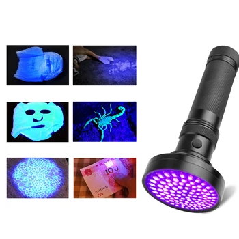 100 LED Vislabāk UV Gaiši Violetā Gaismas Lāpu 51LED 21LED 12LED UV LED Lukturīti 395-400nm LED Lukturi, Lampas Drošības Signalizācijas