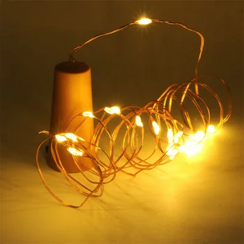 2M 20-LED Vara Stieples String Light ar Pudeli Aizkorķē Stikla Amatniecības Pudeli, Kāzu Dekorēšana Ziemassvētku string gaismas