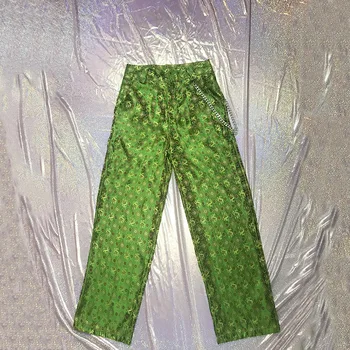 Ķēdes Bikses Sieviešu Apakšā Dāmas Gadījuma Pantalones Ķīniešu Stilā Pūķis Vintage Taisni Plaša Kāju Bikses Sievietēm Augstas Starām.