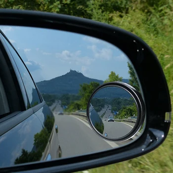 Auto Transportlīdzekļa Blind Spot Mirusī Zona Spogulis, Atpakaļskata Spogulis, Maza, Apaļa Spoguļa Auto Sānu 360 Platleņķa Apaļš Spogulis Melns