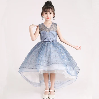 Ir 2021. Vasaras Vakarā Elegants Bērniem Kleitas Meitenēm Drēbes Bērniem Meitene Puse Kleita Ilgi, Kāzu Princese Kleita 10 12 Gadiem