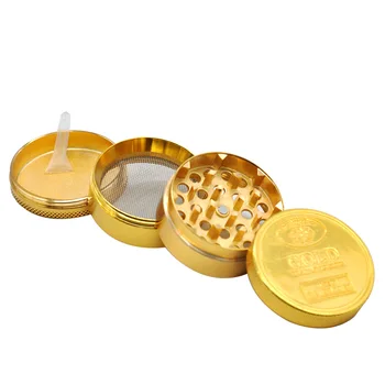 50MM Zelta Monētas Forma, 4 Slāņi, Cinka Sakausējums Tabakas Nezāļu Dzirnaviņas, lai Herb Garšvielu Dzirnavas Herb Varavīksnes Garšaugu Smalcinātāju Smēķēšanas Accessaries