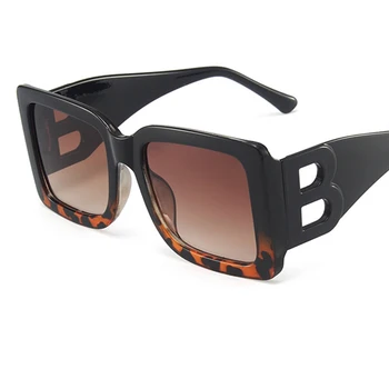 Zīmola Dizaina Laukumā Saulesbrilles Sieviete Lielgabarīta Melnā Stila Toņos Sievietēm Liels Rāmis Modes Saulesbrilles Sieviešu Brilles UV400
