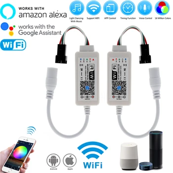 Magic Mājas Bluetooth, Wifi 16 miljoniem RGB LED Kontrolieris Viedtālrunis APP Kontroles 50M RF INFRASARKANO staru Tālvadības Google Voice Kontrolieris 30