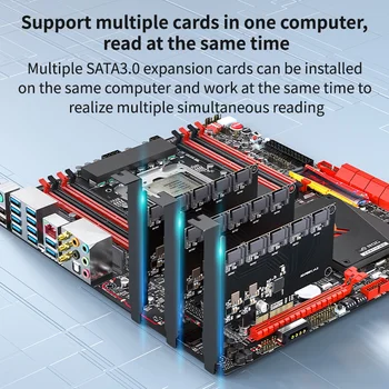 8/10 Portu SATA 6Gbps, lai Kontrolieris PCI Express Card PCIe SATA III Adapteri/converter Pcie stāvvadu Izplešanās Adapteris Valdes PC