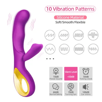USB Rechargable 10 Ātrumu Trušu Vibrators Sievietes Maksts Clit stimulators AV stick G spot Vibrators, Dildo Pieaugušo seksa rotaļlieta, paredzēta Sievietēm