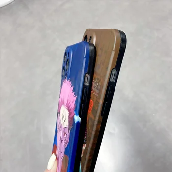 Cool Anime Jujutsu Kaisen Itadori Yuji Fushiguro Megumi Tālrunis Lietā Par Iphone 12 11 Pro X Xs Max XR 7 8 Plus SE Gudrs Mīksto Segumu