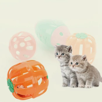 1gb Kaķis Rotaļlietas Dobas Plastmasas Grabēt Bumbu Interaktīvais Kaķis Mācību Rotaļlietu Pet Spēlējot Bumbu l Bell Rotaļlietas, lai Kaķiem Kaķēns Pet Produktu