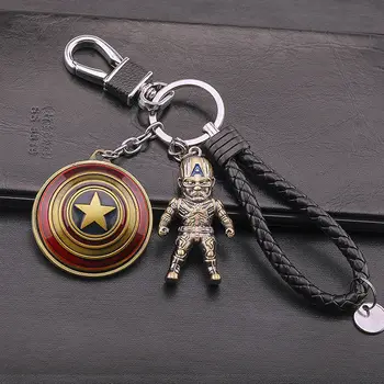 Marvel Disney Multiplikācijas filmu Radošo Avengers Apkārtējo Metal Keychain ASV Komanda Thor ' s Hammer Dzelzs Vīrs Automašīnu Kulons