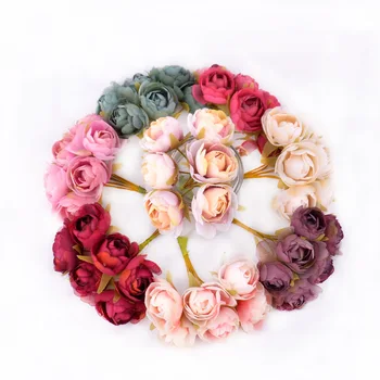 6pcs Zīda Rožu Mākslīgo Ziedu Pušķi, Viltus Ziedi DIY Dekorēšana, Kāzu Dekorēšana Valentīna Diena Dāvanu