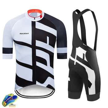 Ir 2021. jaunā baltā raudax Velosipēdu Komanda Īsām Piedurknēm Ropa Ciclismo Vīriešu Velosipēdu Jersey) Vasaras elpojošs Riteņbraukšana Apģērbu Komplekti