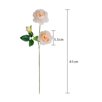 3 Galvas Rožu Eiropas Zīda, Mākslīgā Peoniju Ziedu Sākuma Kāzu Sienu Ziedu Rotājumu ziedu Puse Dekori