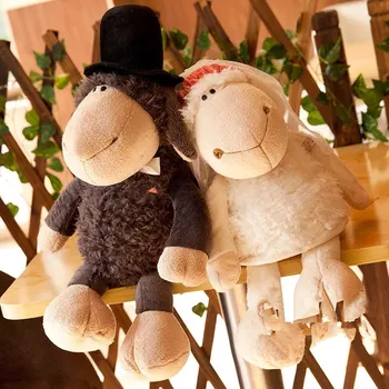 35cm Kāzu Kleitu Dolly Aitas sākotnējā cute aitas radošo plīša rotaļlieta pildījumu rotaļlietas lelle aitas bērniem baby rotaļlietas ziemassvētku dāvanu
