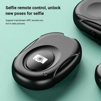 Bluetooth Tālvadības Kameru Bezvadu Selfie Slēdža Kontrole iPhone/Android Uzņemt Fotoattēlus un Video, Hands-Free