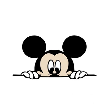 Jauks Un Gudrs Karikatūra Rakstzīmes Mickey Uzlīmes Auto Minnie Auto Uzlīmes Iedomātā Stila Uzlīmes Dekoratīvās Auto 14cm*8cm